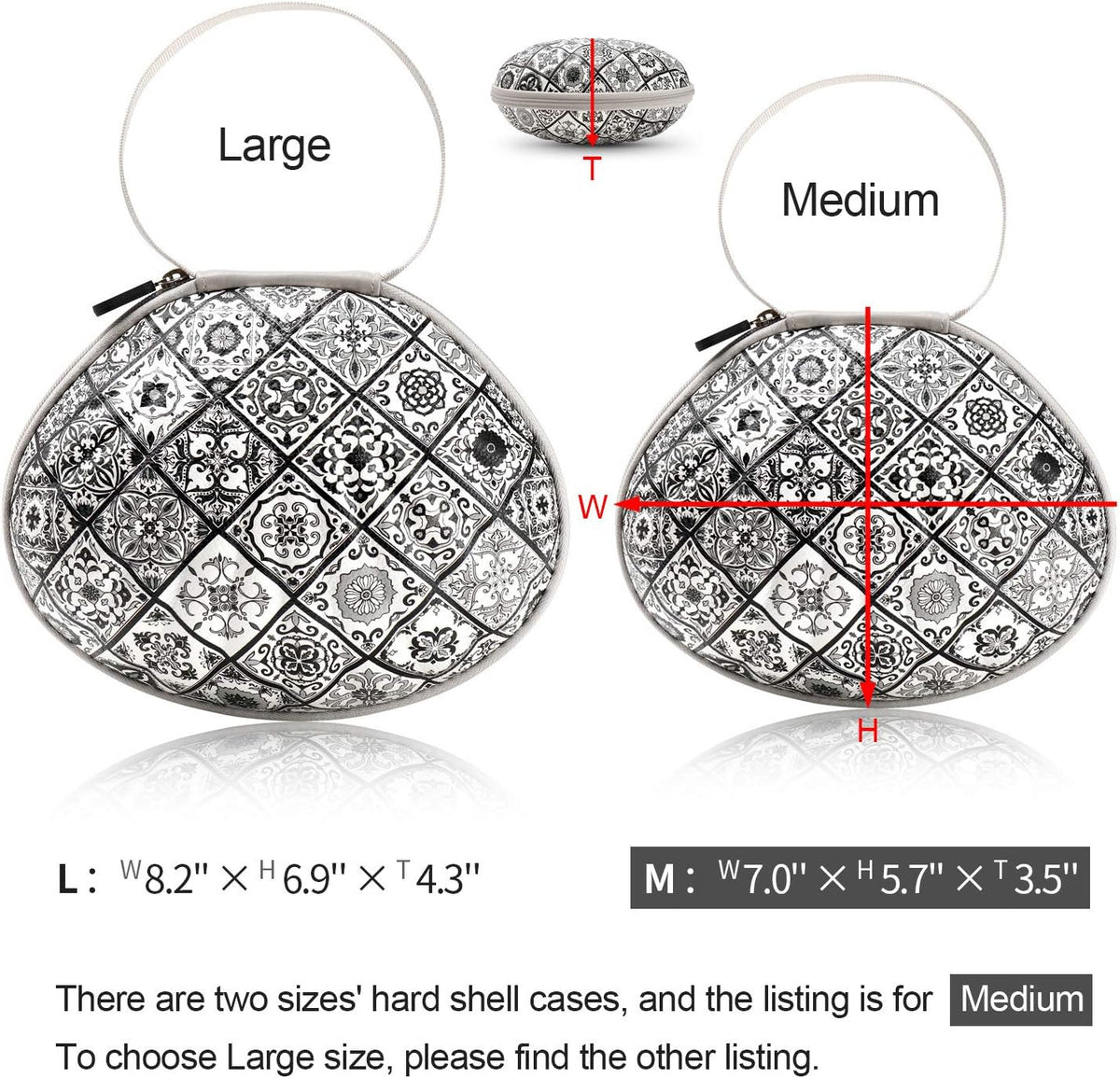 Hard Travel Case for Silicone Bras [A-C Cup] Premium Nubra Organizer Portable Lingerie Underwear Storage Bag (Map)