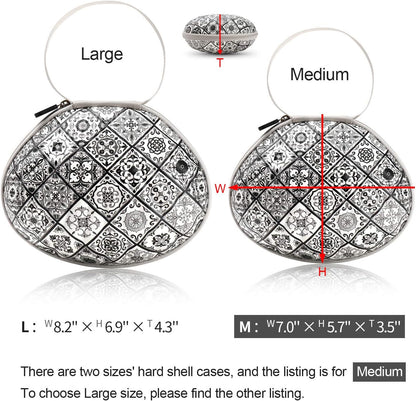 Hard Travel Case for Silicone Bras [A-C Cup] Premium Nubra Organizer Portable Lingerie Underwear Storage Bag (Map)