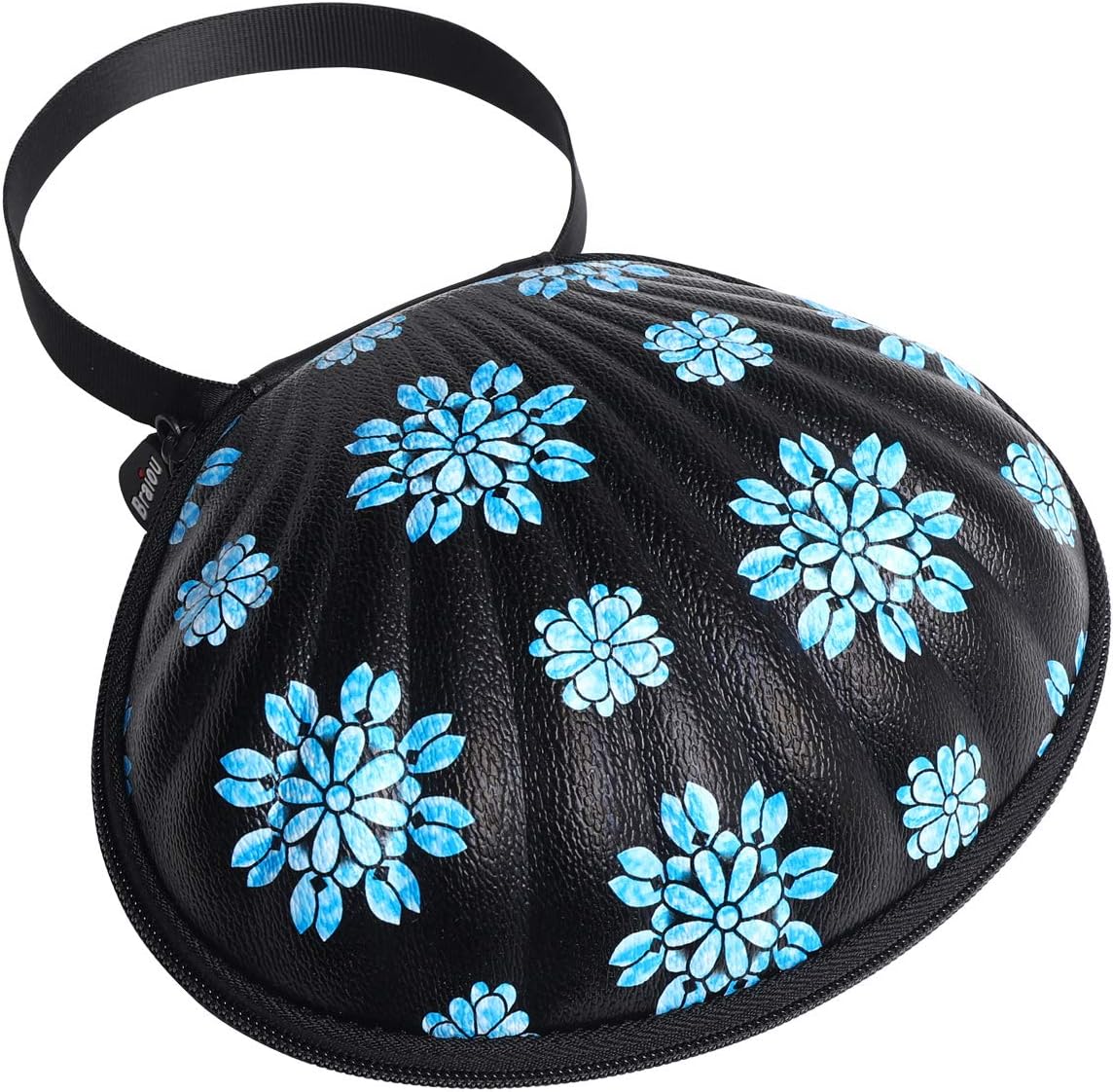 Hard Travel Case for Silicone Bras [A-C Cup] Premium Nubra Organizer Portable Lingerie Underwear Storage Bag (Map)
