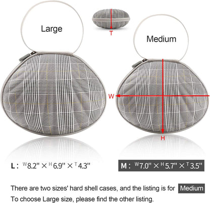 Hard Travel Case for Silicone Bras [A-C Cup] Premium Nubra Organizer Portable Lingerie Underwear Storage Bag (Map)