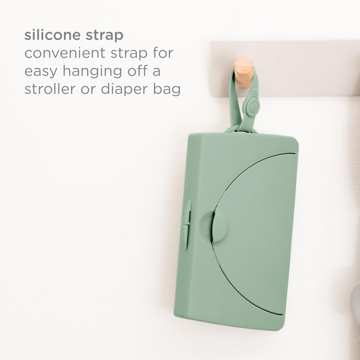 On-the-Go Baby Wipes Dispenser, Sage