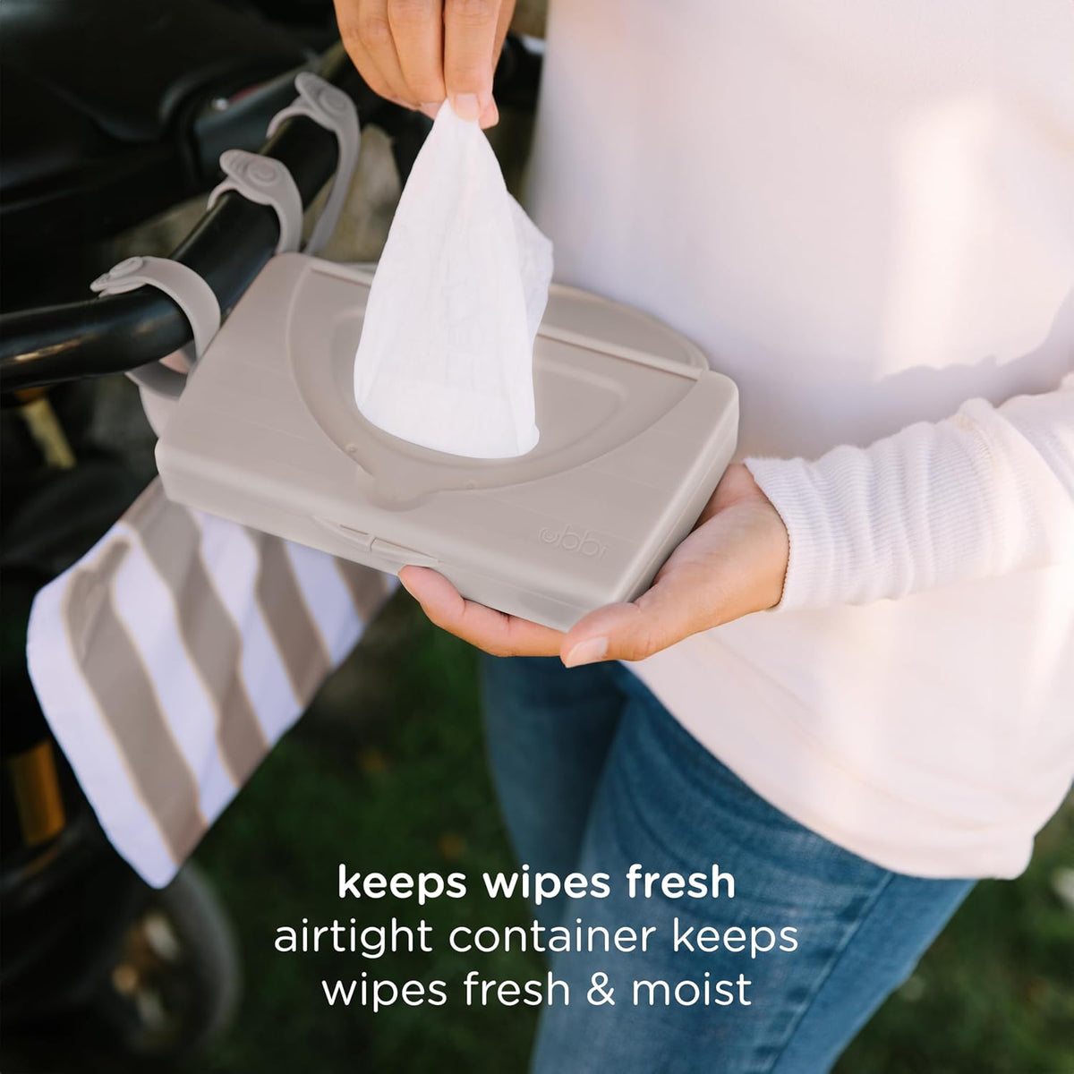 On-the-Go Baby Wipes Dispenser, Sage