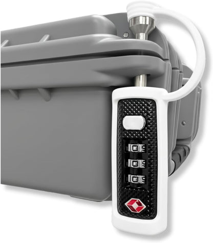 TSA Approved Travel Gun Lock, Cut-Resistant Child-Safe Padlock, White