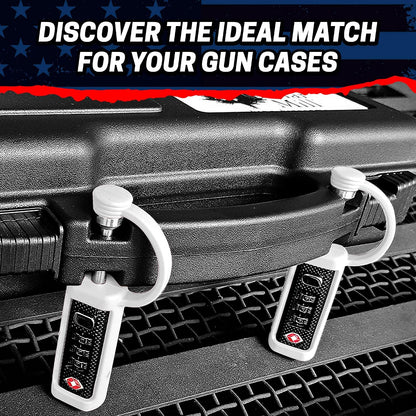 TSA Approved Travel Gun Lock, Cut-Resistant Child-Safe Padlock, White