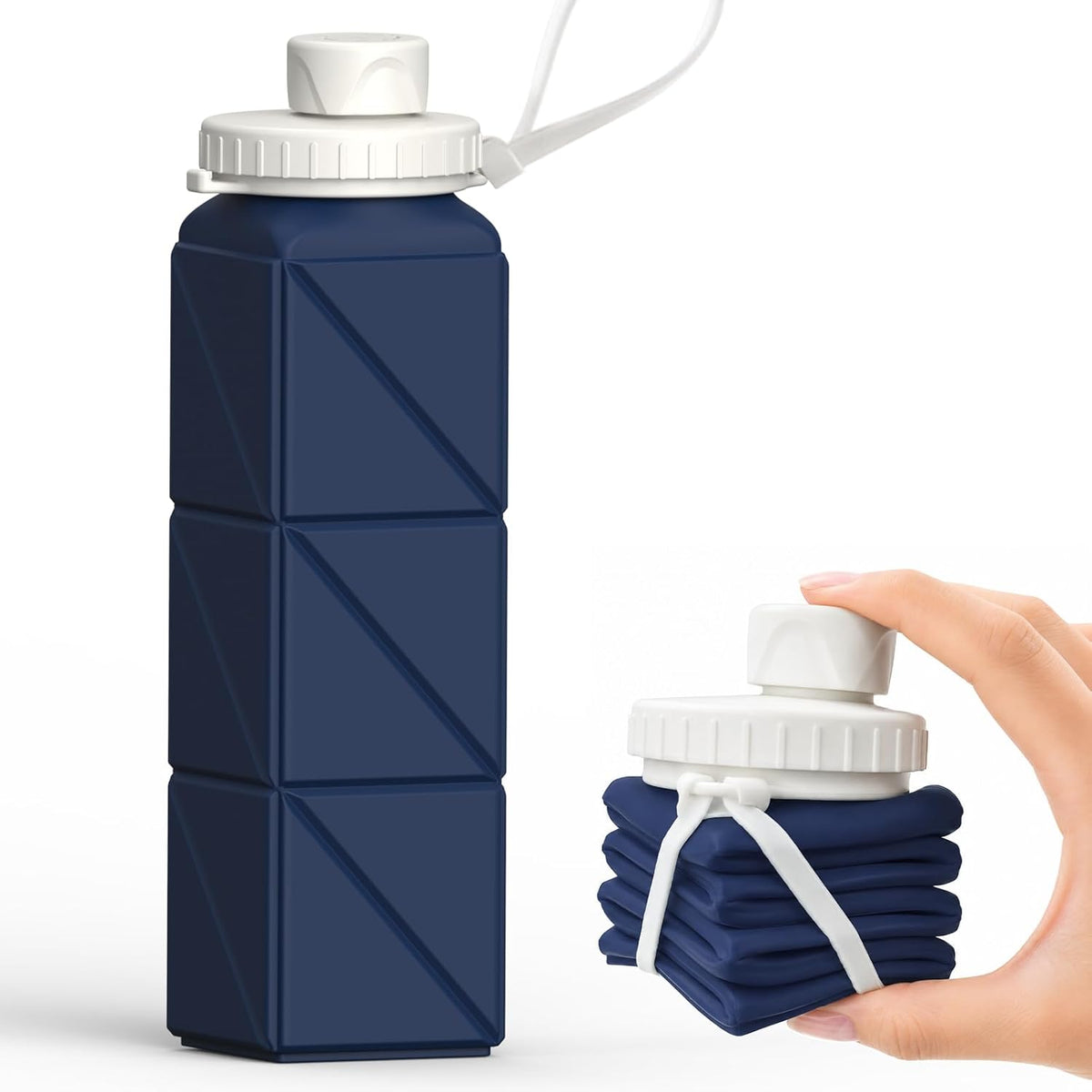 Collapsible Water Bottles, 24 oz (720 ml), Portable Travel Water Bottle