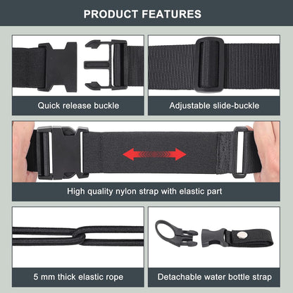 Luggage Straps for Suitcases 3 PCS, Adjustable Elastic Tick Rope