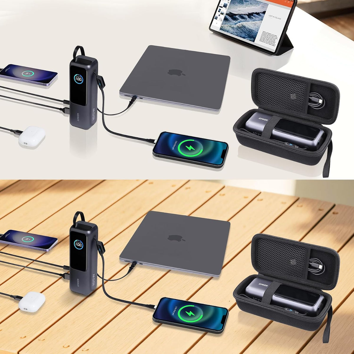 Hard Case for Anker 25,000mAh Laptop 25K 165W Power Bank, Black