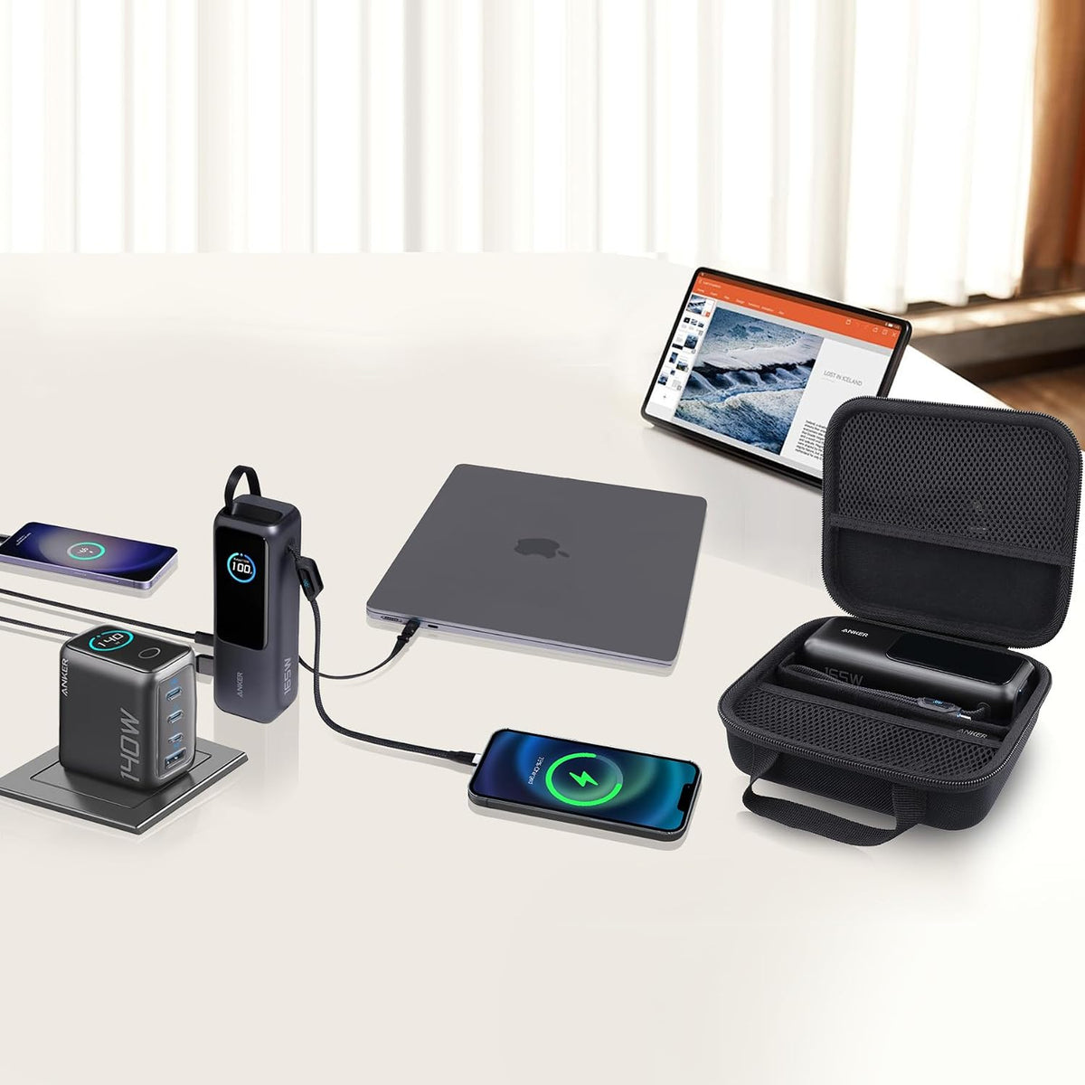 Hard Case for Anker 25,000mAh Laptop 25K 165W Power Bank, Black