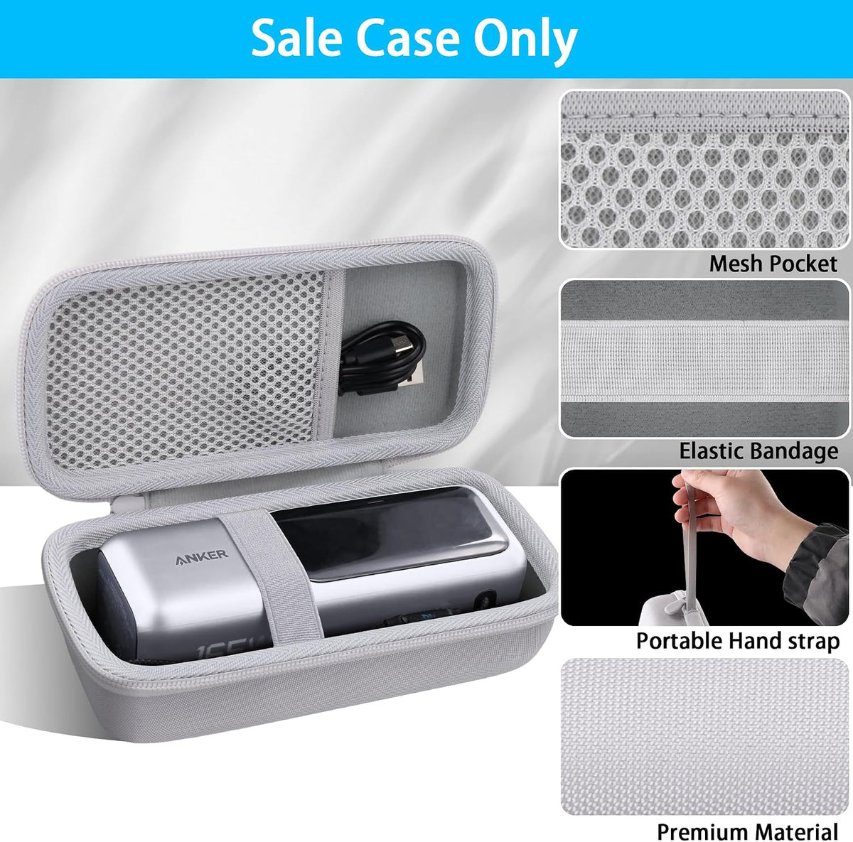 Hard Case for Anker 25,000mAh Laptop 25K 165W Power Bank, Black