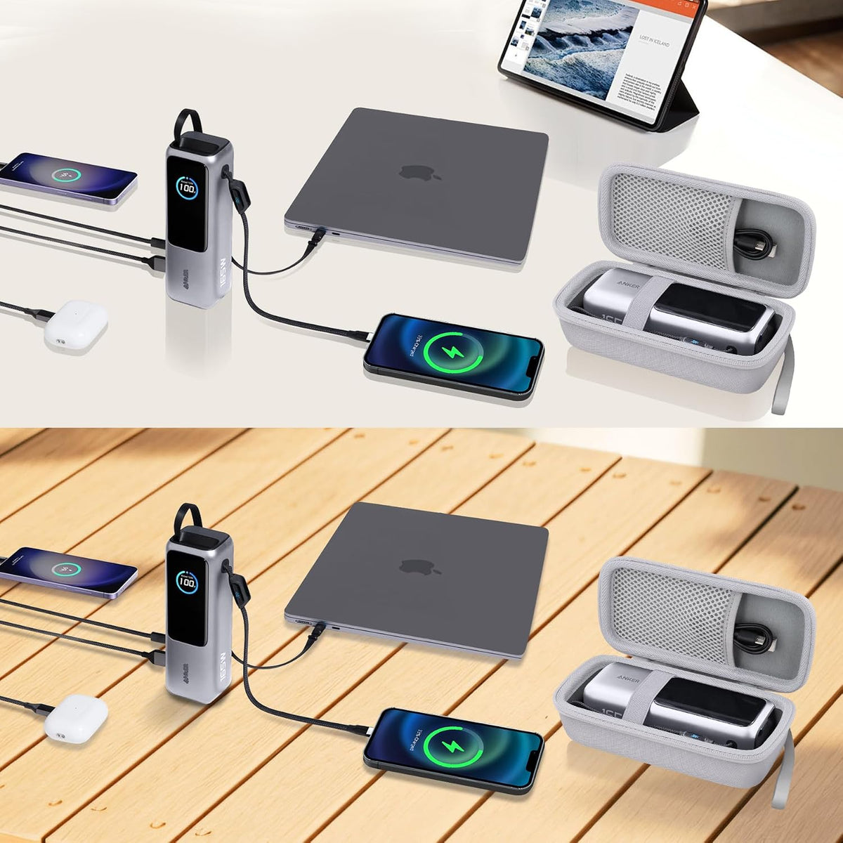 Hard Case for Anker 25,000mAh Laptop 25K 165W Power Bank, Black