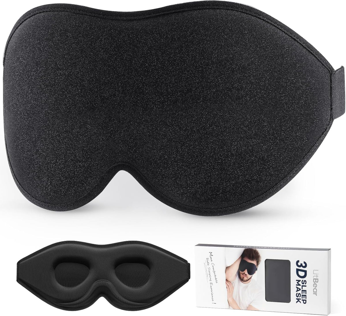 Sleep Mask for Side Sleeper Women Men, Eye Mask for Sleeping