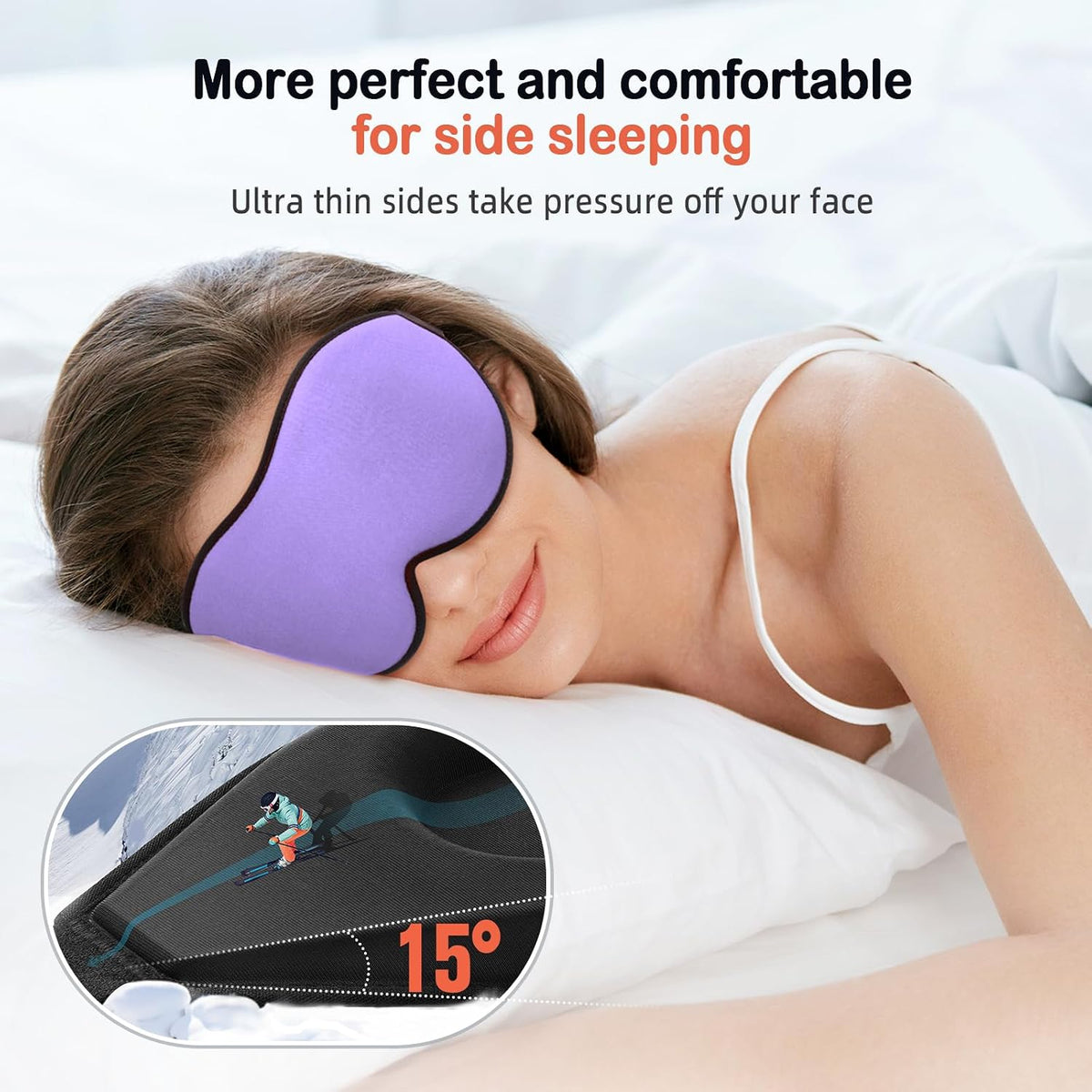 Sleep Mask for Side Sleeper Women Men, Eye Mask for Sleeping