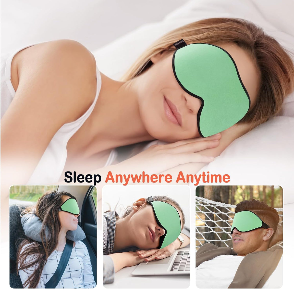 Sleep Mask for Side Sleeper Women Men, Eye Mask for Sleeping
