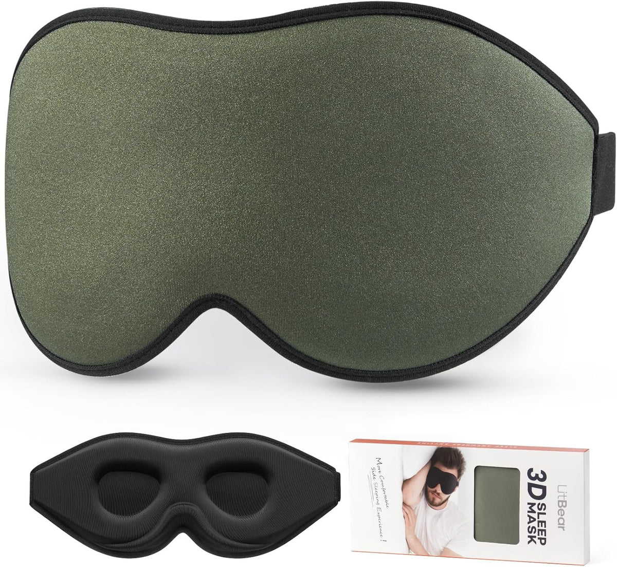Sleep Mask for Side Sleeper Women Men, Eye Mask for Sleeping
