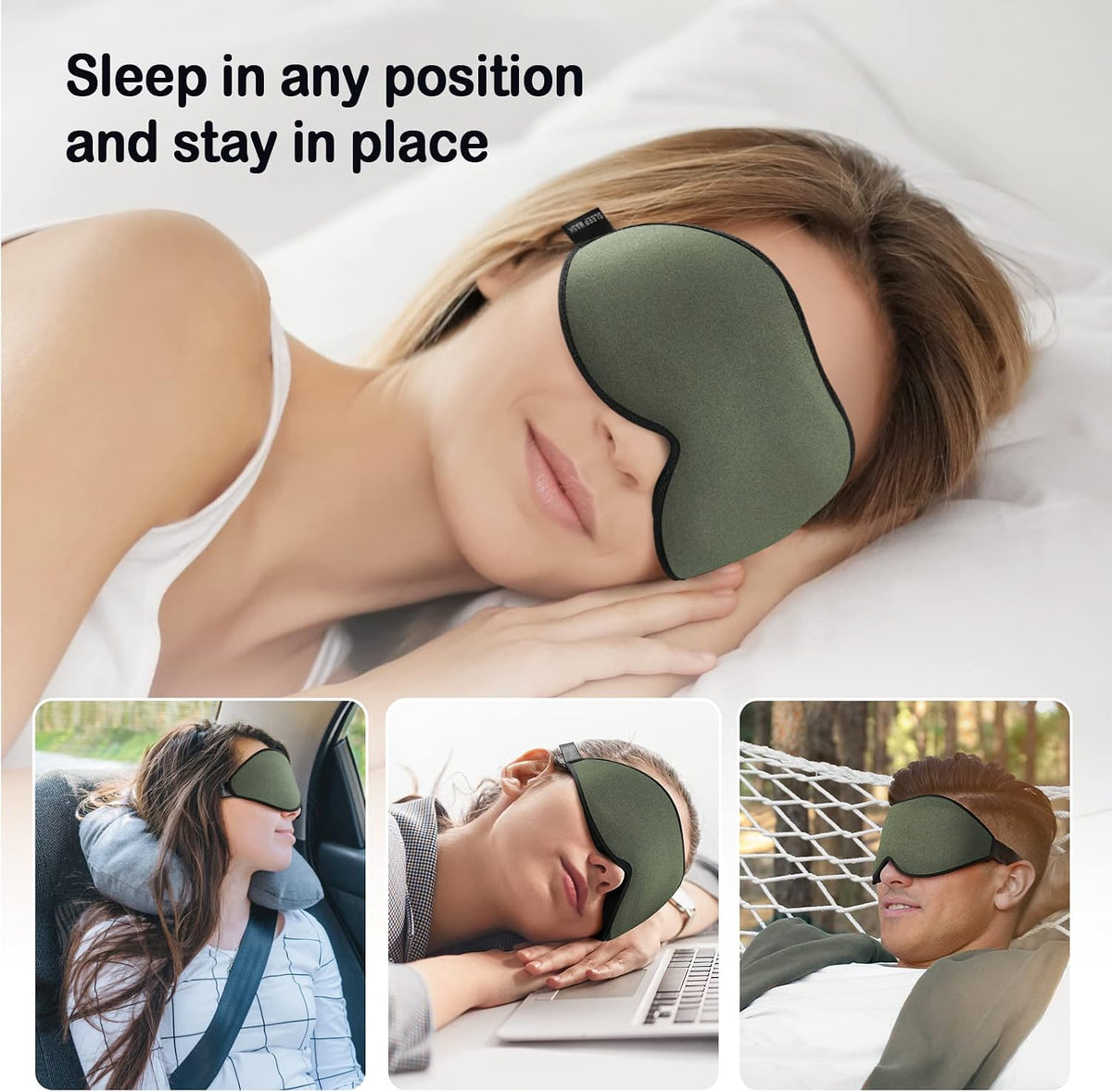 Sleep Mask for Side Sleeper Women Men, Eye Mask for Sleeping