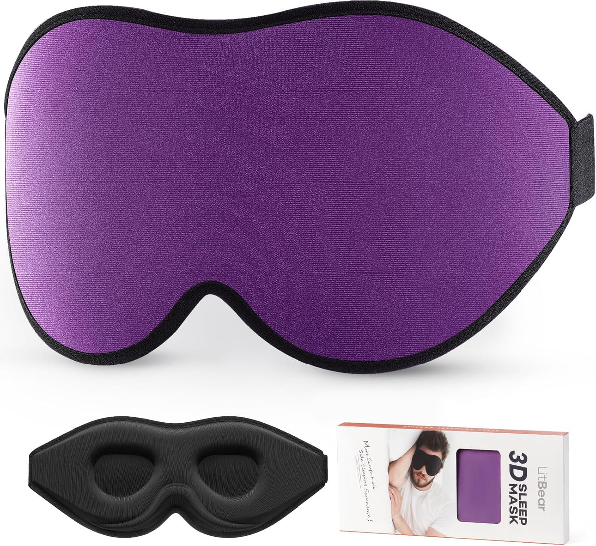Sleep Mask for Side Sleeper Women Men, Eye Mask for Sleeping