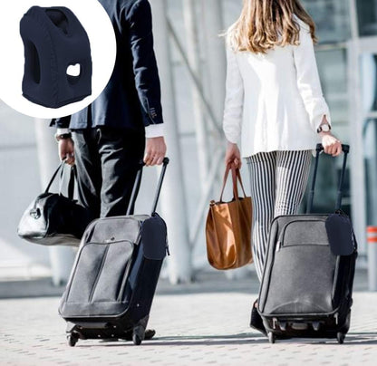 Inflatable Travel Pillow for Airplane, Inflatable Neck Air Pillow for Sleeping(Blue)