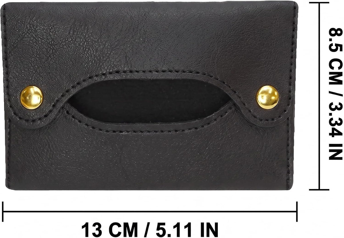 Purple Pocket Tissue Holder - Tissue Holder | Travel Pouch for Tissue | Pocket Paper Towel | Tissue Bag Holder | Paper Towel Pu Leather Case | Paper Box Bag | Tissue Storage Bag (Purple)