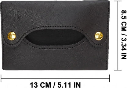 Purple Pocket Tissue Holder - Tissue Holder | Travel Pouch for Tissue | Pocket Paper Towel | Tissue Bag Holder | Paper Towel Pu Leather Case | Paper Box Bag | Tissue Storage Bag (Purple)