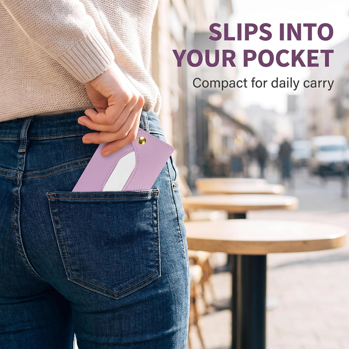 Purple Pocket Tissue Holder - Tissue Holder | Travel Pouch for Tissue | Pocket Paper Towel | Tissue Bag Holder | Paper Towel Pu Leather Case | Paper Box Bag | Tissue Storage Bag (Purple)
