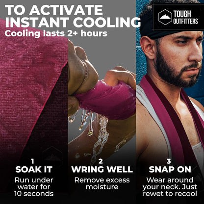 Cooling Towels for Neck Face - Neck Cooling Towel for Hot Weather Yoga Sports Golf Sweat - Instant Cold Towel
