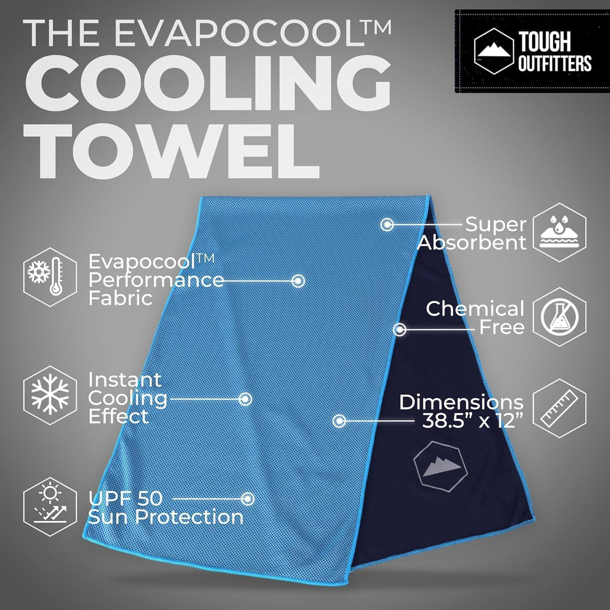 Cooling Towels for Neck Face - Neck Cooling Towel for Hot Weather Yoga Sports Golf Sweat - Instant Cold Towel