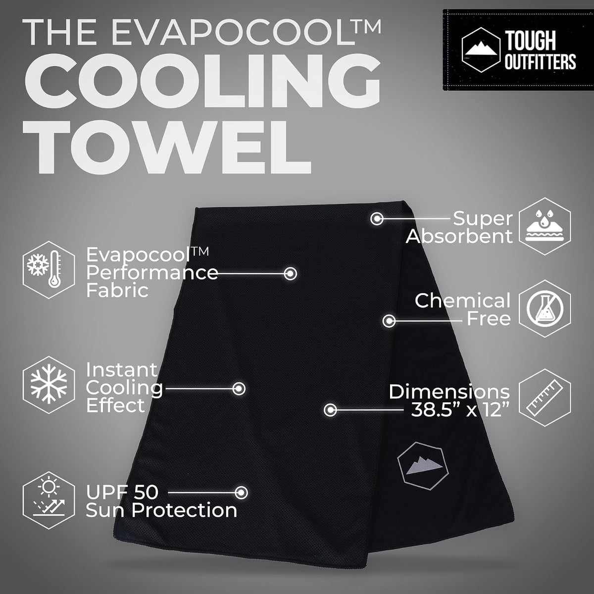 Cooling Towels for Neck Face - Neck Cooling Towel for Hot Weather Yoga Sports Golf Sweat - Instant Cold Towel