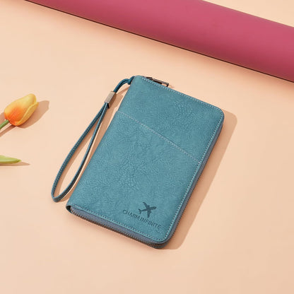Leather RFID Blocking Passport Holder Travel Wallet, Passport Cover/Travel Wallet for Women/Men with