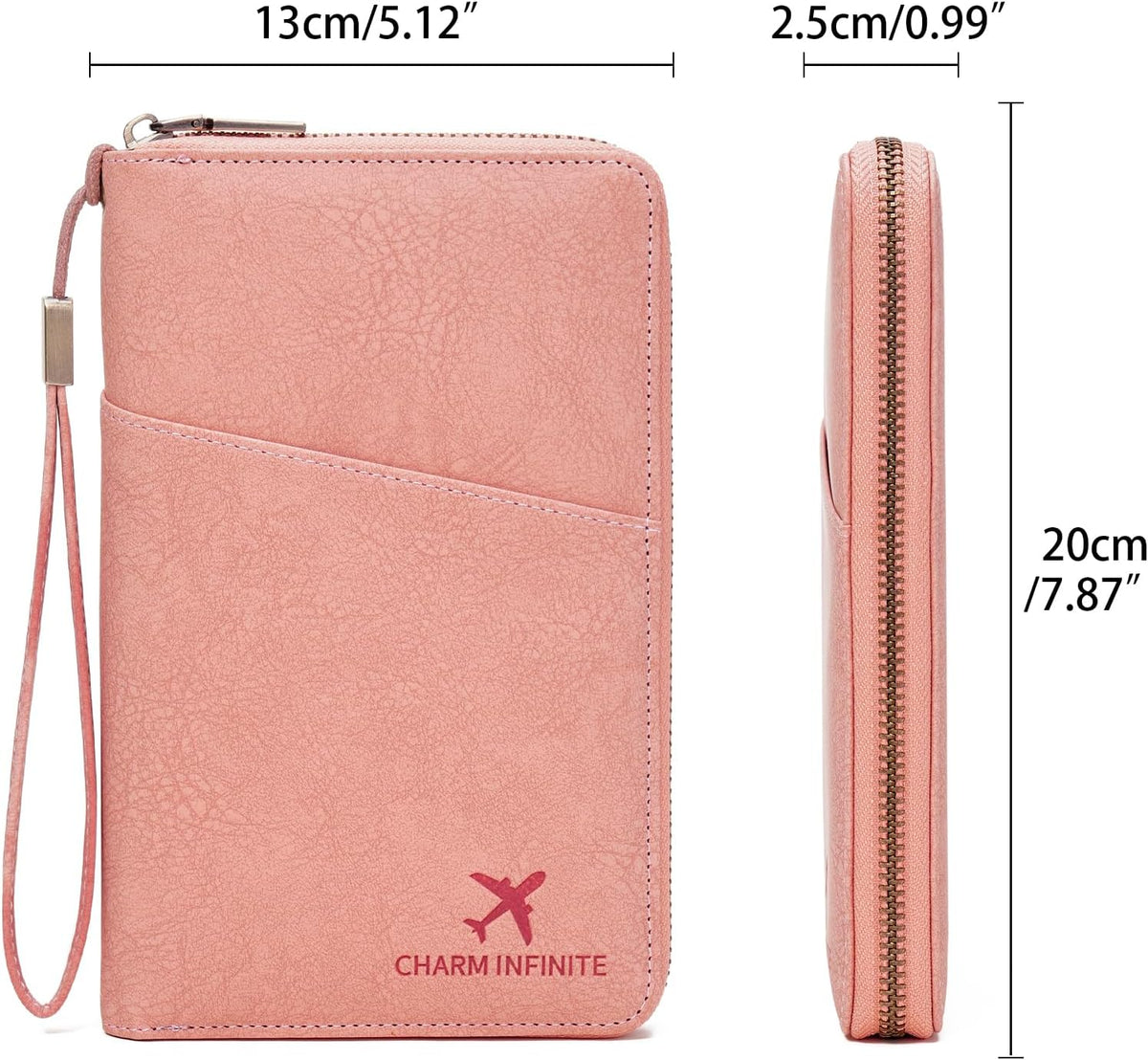 Leather RFID Blocking Passport Holder Travel Wallet, Passport Cover/Travel Wallet for Women/Men with