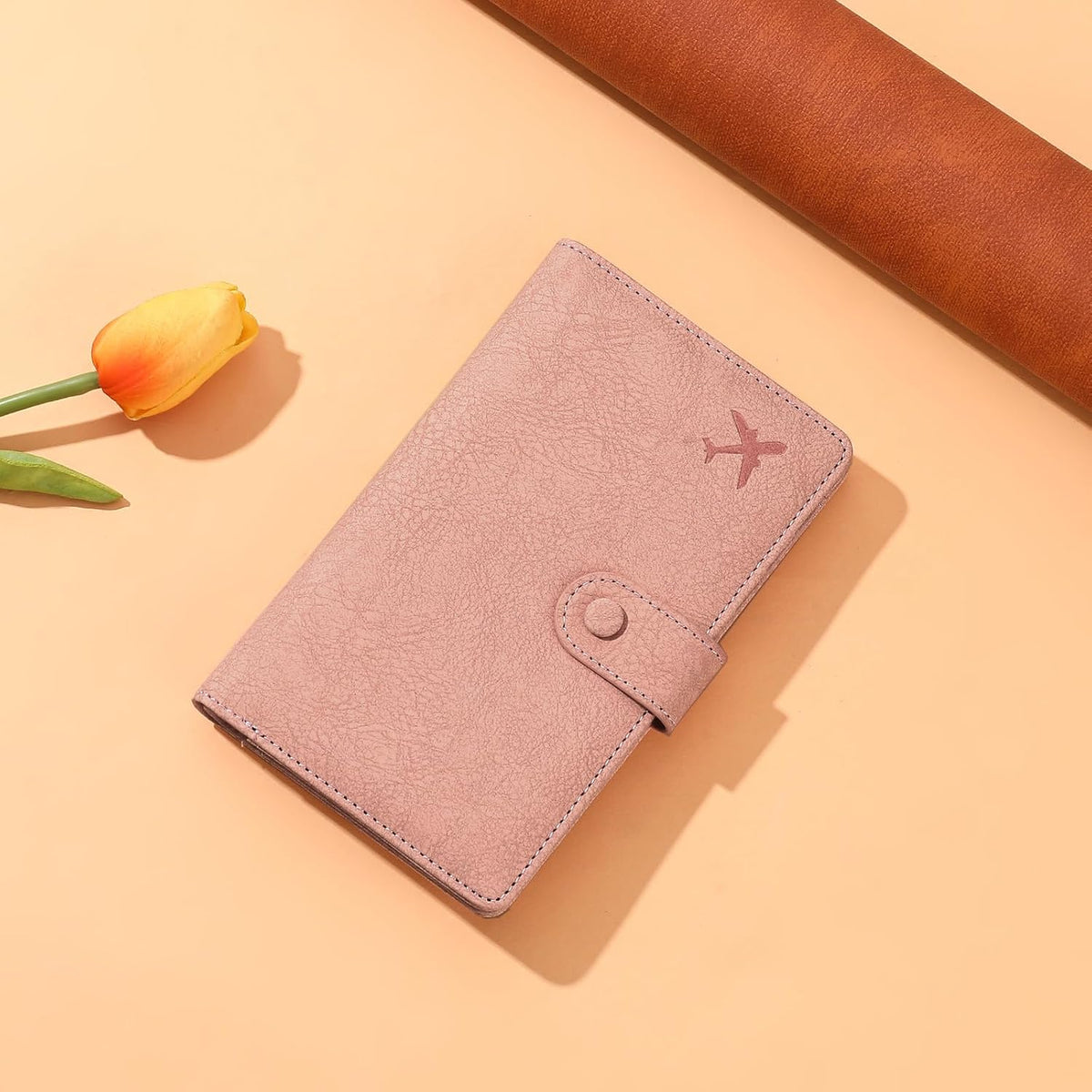 Leather RFID Blocking Passport Holder Travel Wallet, Passport Cover/Travel Wallet for Women/Men with