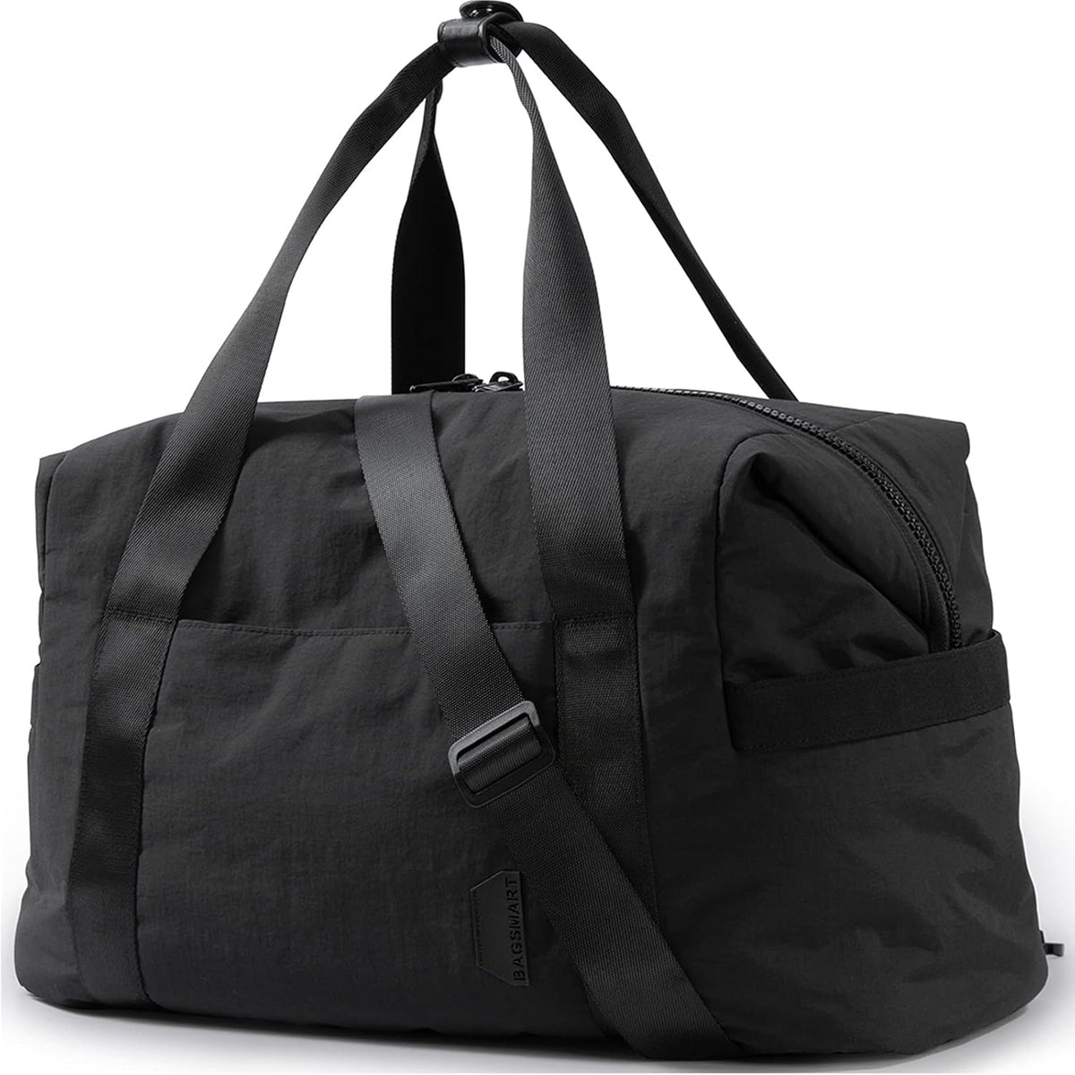 Gym Bag for Women, Carry on Weekender Overnight Bag, Travel Duffel Bags with Trolley Sleeve, Personal Item Travel Bag Tote Bag Workout Dance Bag, Beige-M