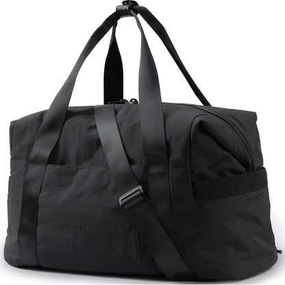 Gym Bag for Women, Carry on Weekender Overnight Bag, Travel Duffel Bags with Trolley Sleeve, Personal Item Travel Bag Tote Bag Workout Dance Bag, Beige-M
