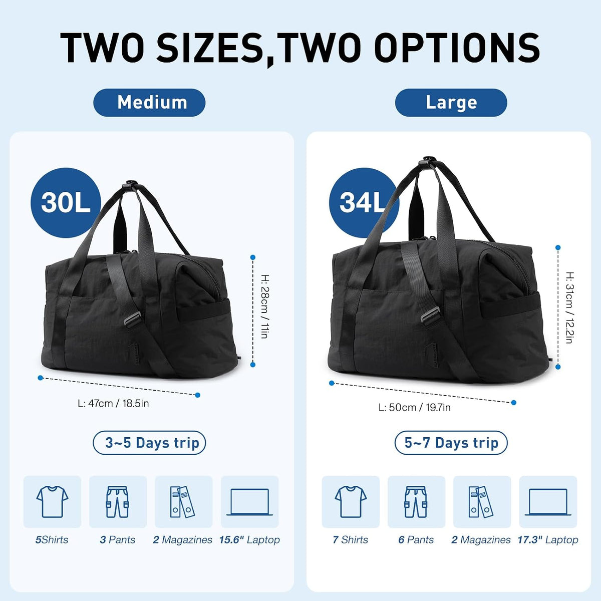 Gym Bag for Women, Carry on Weekender Overnight Bag, Travel Duffel Bags with Trolley Sleeve, Personal Item Travel Bag Tote Bag Workout Dance Bag, Beige-M