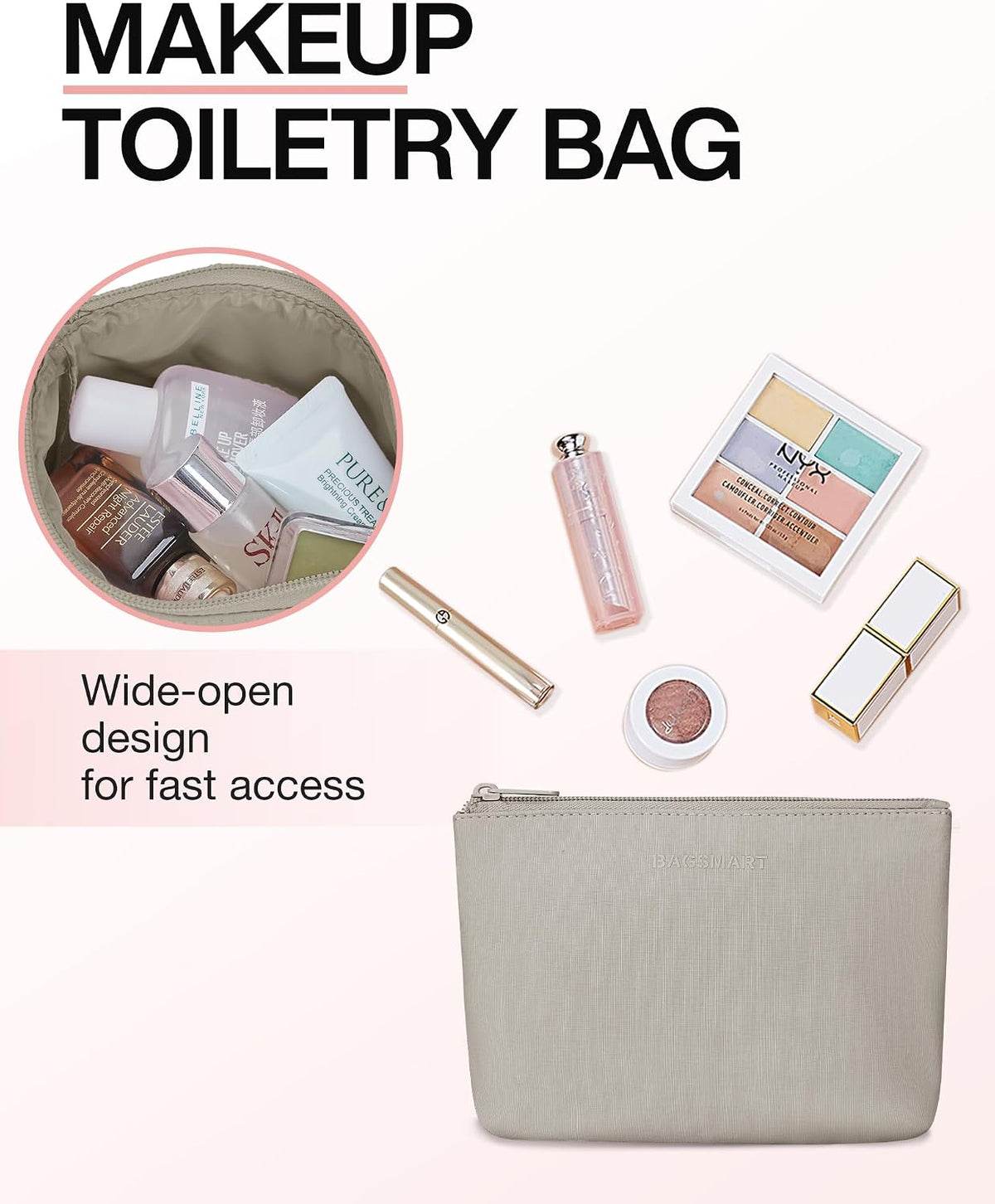 Gym Bag for Women, Carry on Weekender Overnight Bag, Travel Duffel Bags with Trolley Sleeve, Personal Item Travel Bag Tote Bag Workout Dance Bag, Beige-M