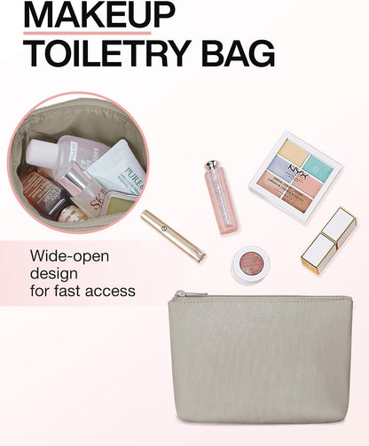 Gym Bag for Women, Carry on Weekender Overnight Bag, Travel Duffel Bags with Trolley Sleeve, Personal Item Travel Bag Tote Bag Workout Dance Bag, Beige-M