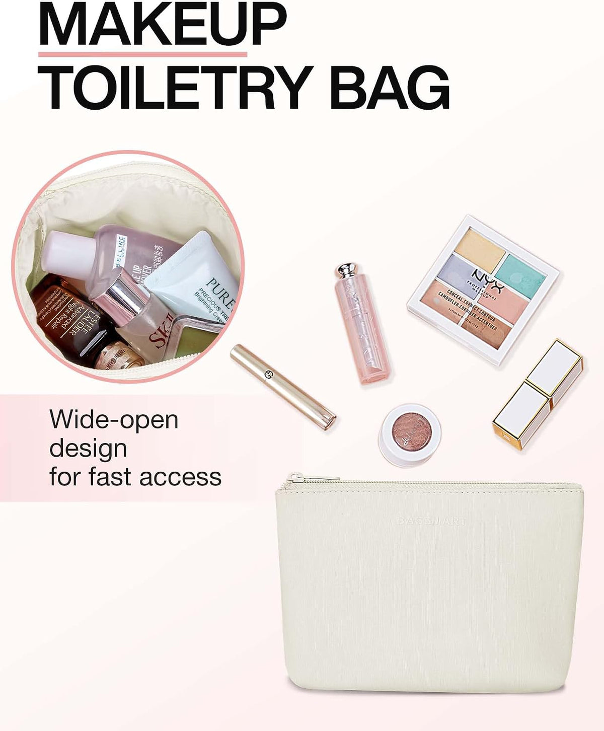Gym Bag for Women, Carry on Weekender Overnight Bag, Travel Duffel Bags with Trolley Sleeve, Personal Item Travel Bag Tote Bag Workout Dance Bag, Beige-M