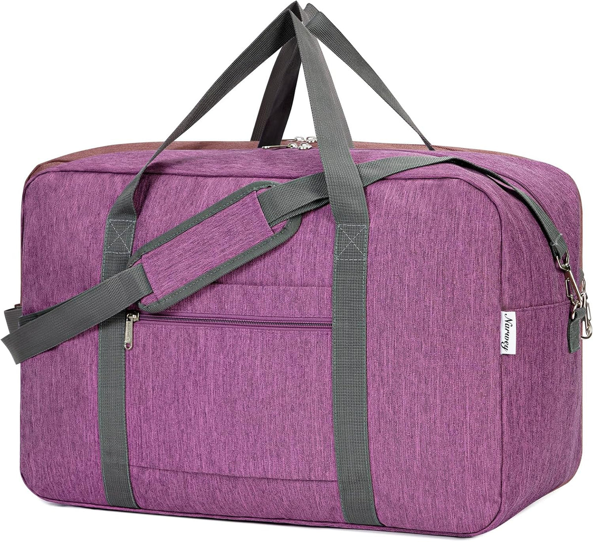 Carry on Luggage 22x14x9 Airline Approved Foldable Duffle Bag for Travel Packable Duffel Bag for Traveling Airplane for Women and Men 40L (Black (With Shoulder Strap))