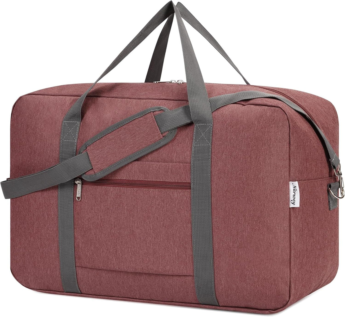 Carry on Luggage 22x14x9 Airline Approved Foldable Duffle Bag for Travel Packable Duffel Bag for Traveling Airplane for Women and Men 40L (Black (With Shoulder Strap))