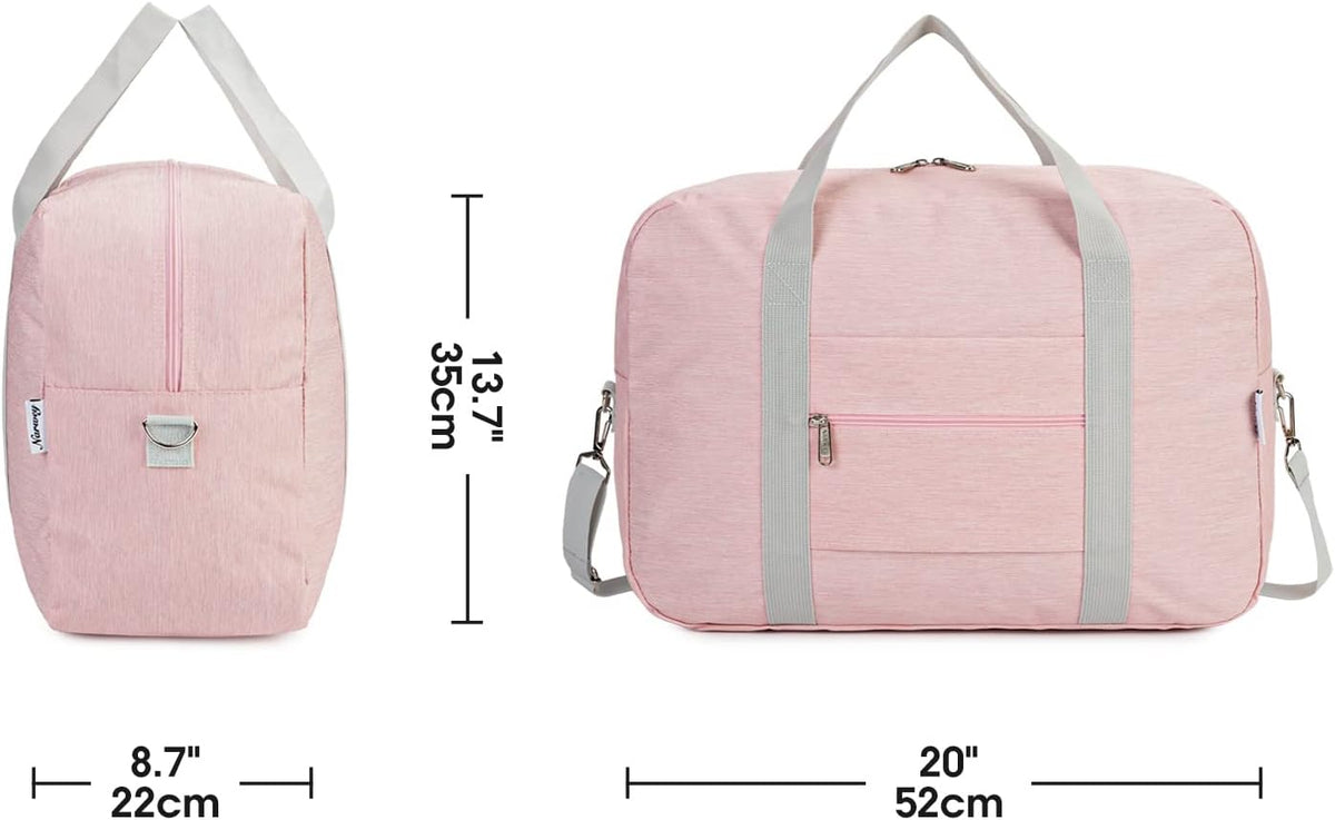 Carry on Luggage 22x14x9 Airline Approved Foldable Duffle Bag for Travel Packable Duffel Bag for Traveling Airplane for Women and Men 40L (Black (With Shoulder Strap))