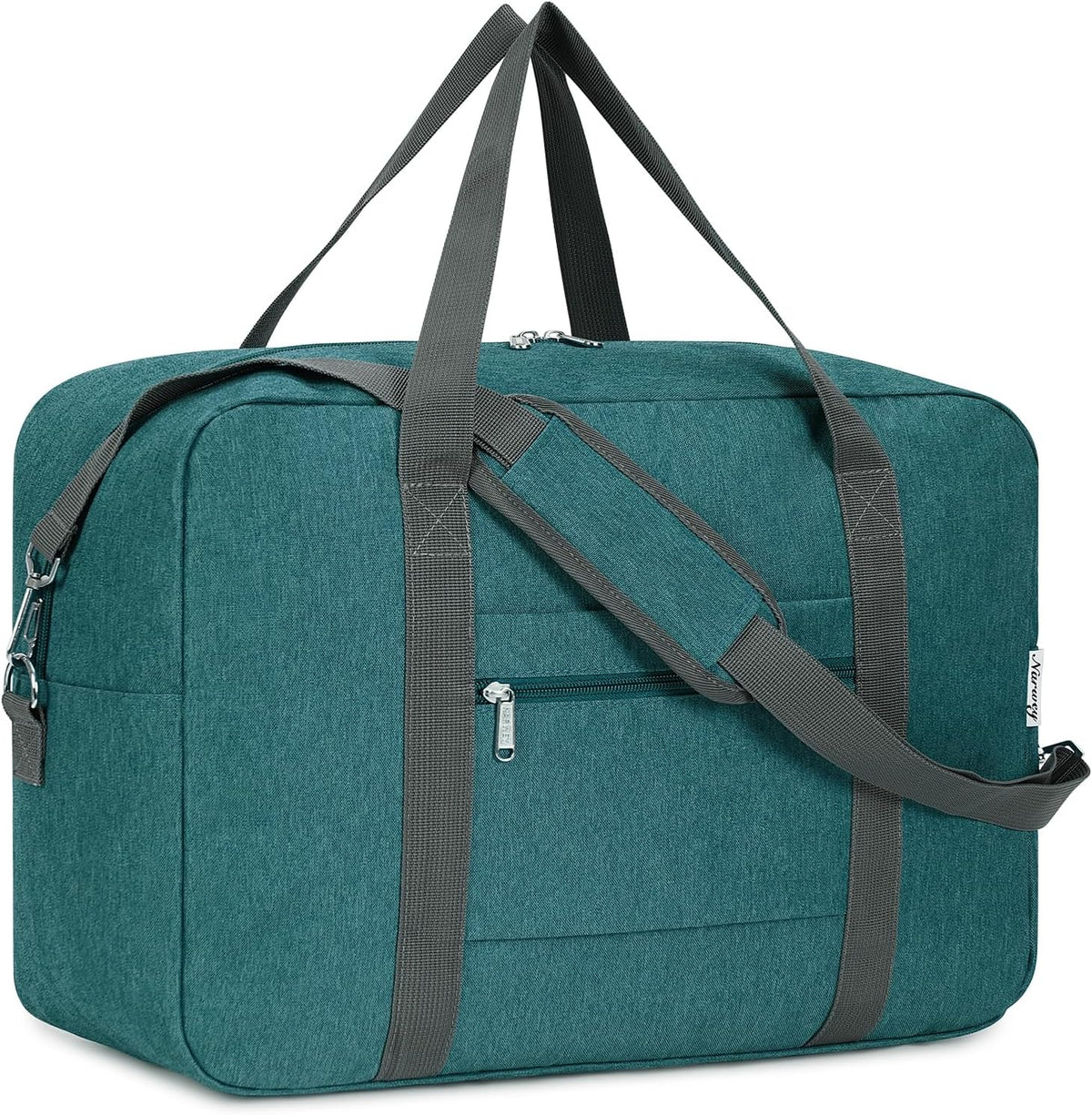 Carry on Luggage 22x14x9 Airline Approved Foldable Duffle Bag for Travel Packable Duffel Bag for Traveling Airplane for Women and Men 40L (Black (With Shoulder Strap))