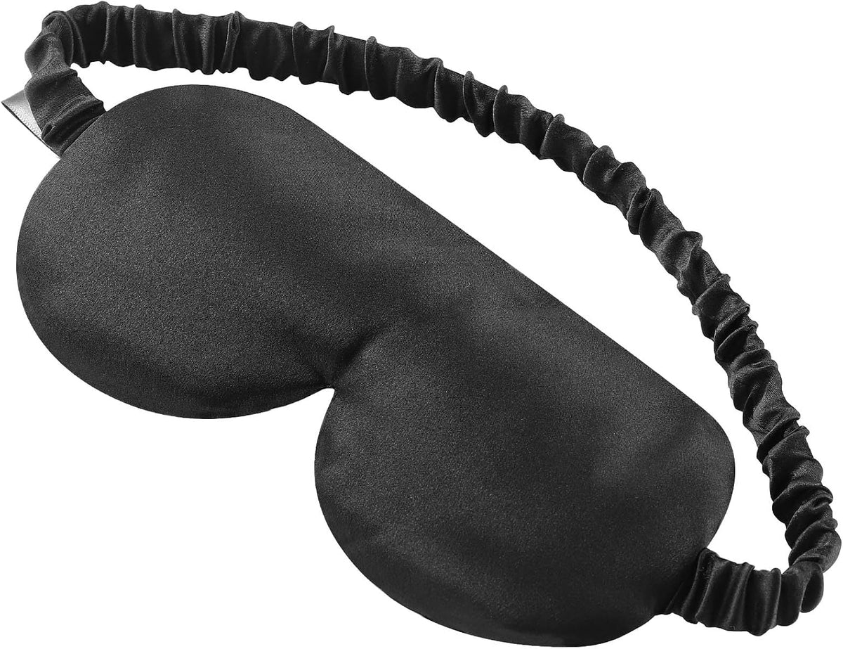 Sleep Mask Silk Eye Cover with Shaped Pad, Machine Washable