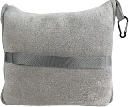 Premium Soft Travel Blanket Pillow Airplane Compact - Navy Blue