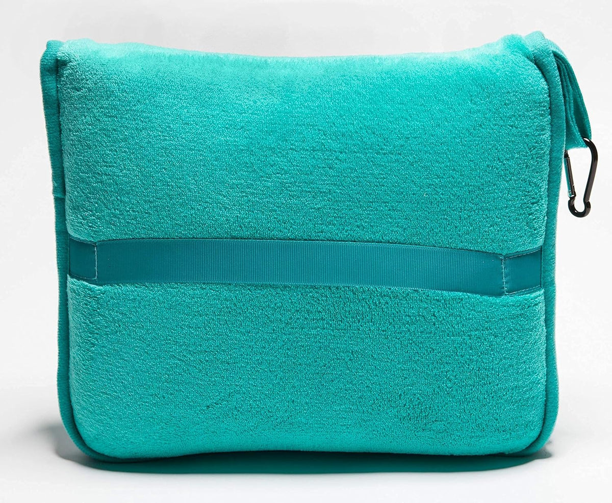 Premium Soft Travel Blanket Pillow Airplane Compact - Navy Blue