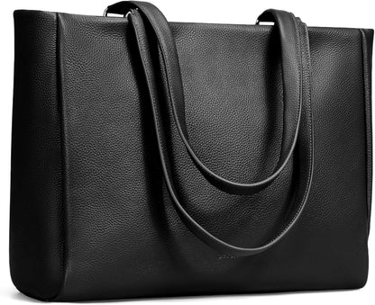 Genuine Leather Work Tote Bag for Women with 15" Compartment