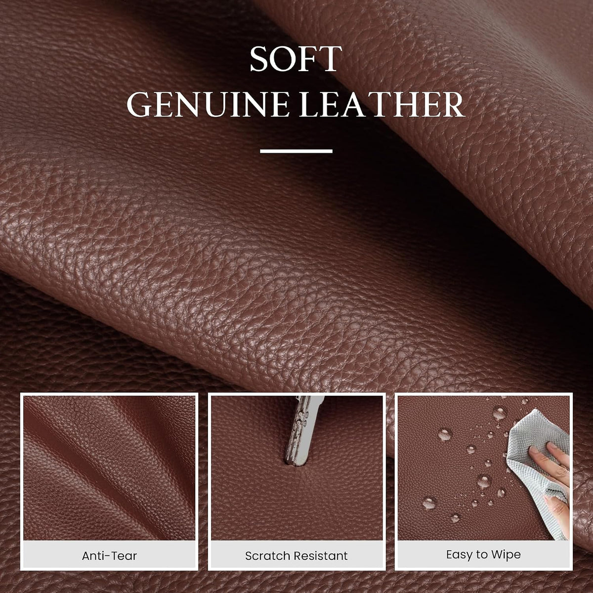 Genuine Leather Work Tote Bag for Women with 15" Compartment