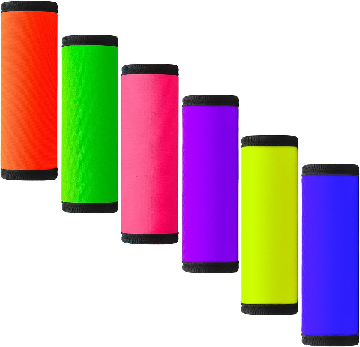 Luggage Handle Wrap 6 Pack-Neoprene Luggage Handle Wraps for Suitcase/Beach Bag/Backpacks Bright Suitcase Identifiers Travel Accessories for Airplane (6 Colors)