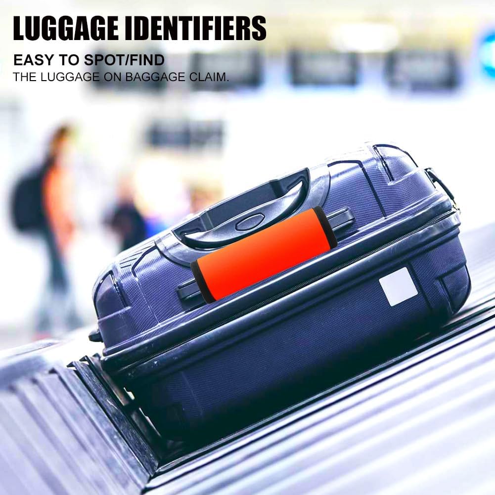 Luggage Handle Wrap 6 Pack-Neoprene Luggage Handle Wraps for Suitcase/Beach Bag/Backpacks Bright Suitcase Identifiers Travel Accessories for Airplane (6 Colors)