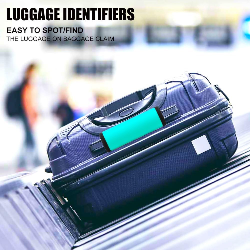 Luggage Handle Wrap 6 Pack-Neoprene Luggage Handle Wraps for Suitcase/Beach Bag/Backpacks Bright Suitcase Identifiers Travel Accessories for Airplane (6 Colors)