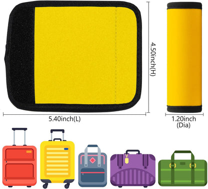 Luggage Handle Wrap 6 Pack-Neoprene Luggage Handle Wraps for Suitcase/Beach Bag/Backpacks Bright Suitcase Identifiers Travel Accessories for Airplane (6 Colors)