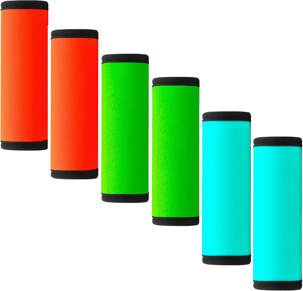 Luggage Handle Wrap 6 Pack-Neoprene Luggage Handle Wraps for Suitcase/Beach Bag/Backpacks Bright Suitcase Identifiers Travel Accessories for Airplane (6 Colors)